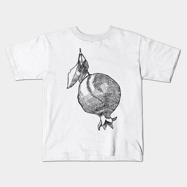 Pomegranate Kids T-Shirt by senkova